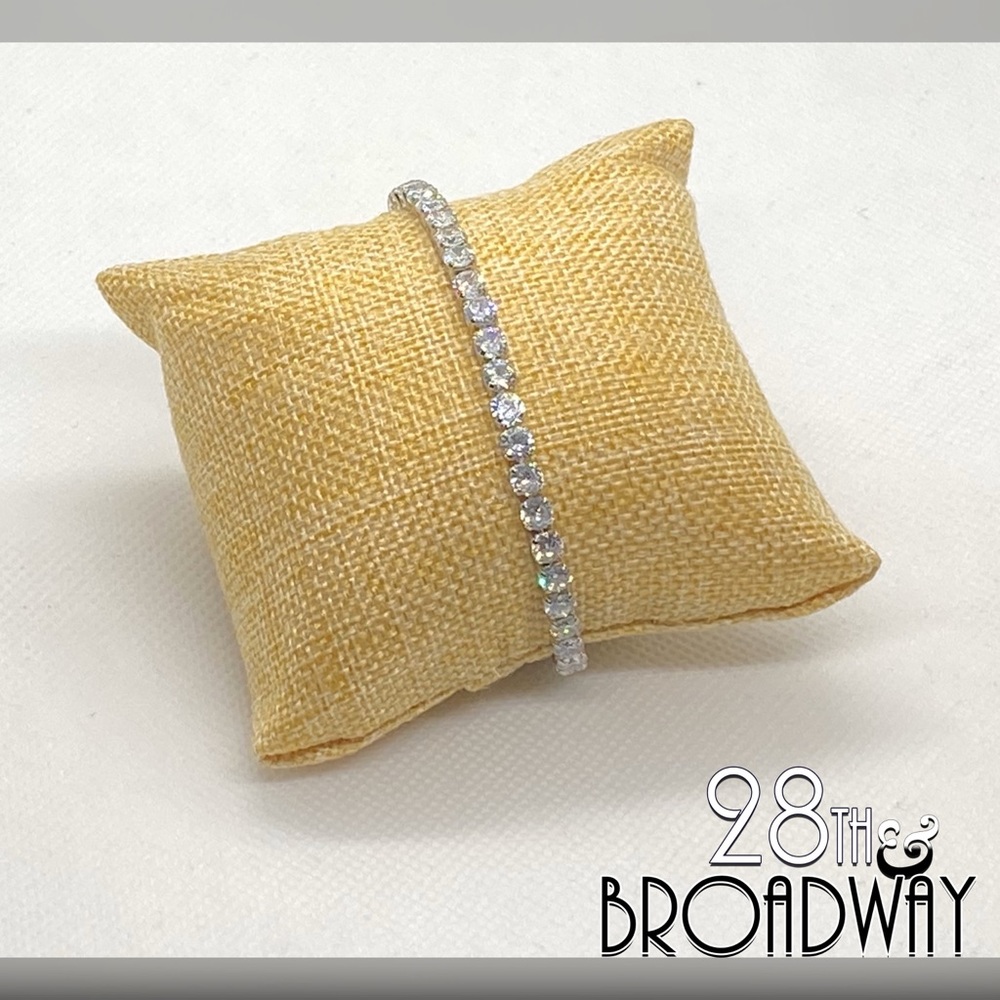 White & Rose Gold Diamond Tennis Bracelets - Picture 6 of 8